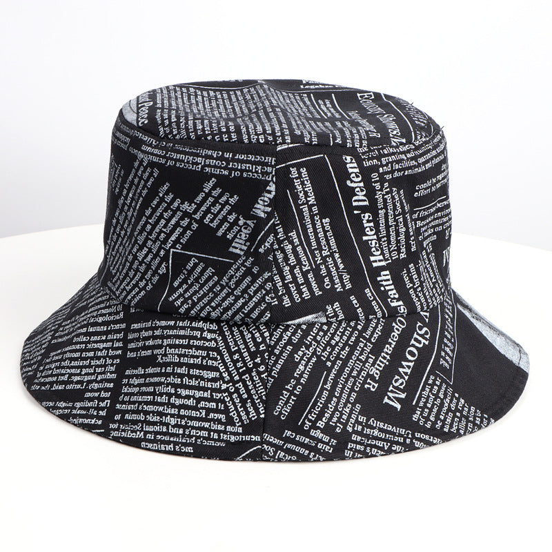 Bucket Hat Fishing Cap Cotton Print Fisherman Hat Fashion Women's Spring/Summer Big Brim Sun-Proof Hat
