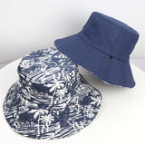 Bucket Hat Fishing Cap Cotton Print Fisherman Hat Hat Women's Retro Sunshade Bucket Hat Tide