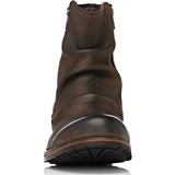 Western Shoes Fashion round Toe Retro Side Zipper Chunky Heel Casual Men's Short Boots