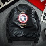 Varsity Jacket Autumn And Winter Leather Men'S Hooded Jacket Women