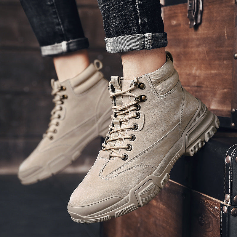Men's Boots Work Boot Men Casual Hiking Boots Men's Winter Mid-Top Work Shoes