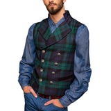 Men Dress Vests Spring and Autumn Casual Plaid Vest Men