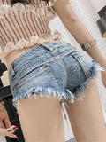 Women Jean Shorts Summer Waist Pants Hip Leggings Triangle Jeans Super Short Shorts