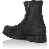 Western Shoes Fashion round Toe Retro Side Zipper Chunky Heel Casual Men's Short Boots
