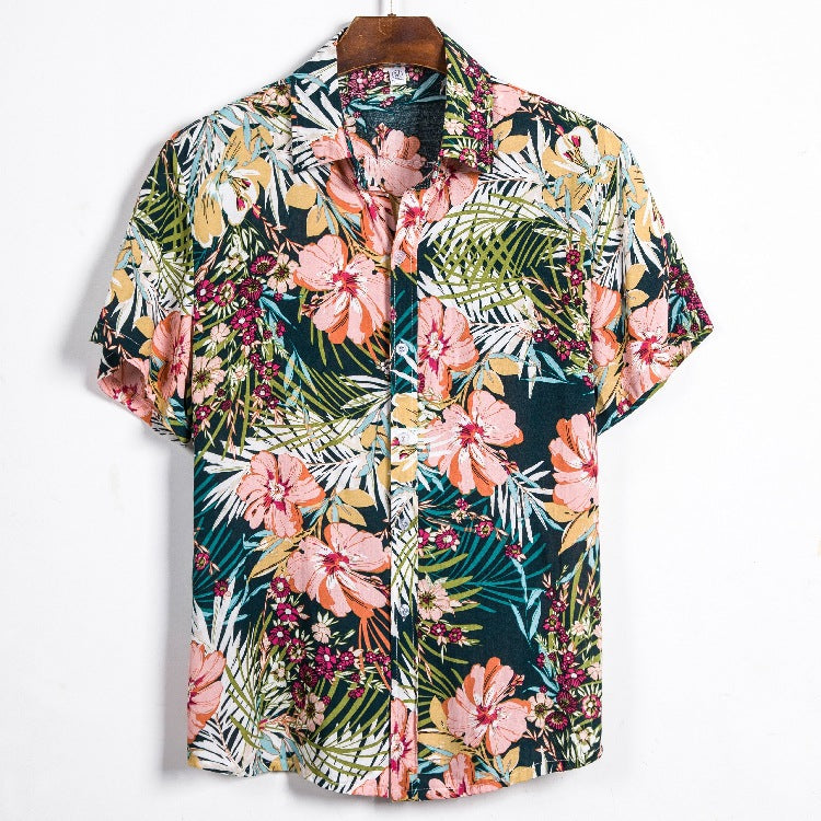 Camp Collar Shirt Casual Loose Shirt