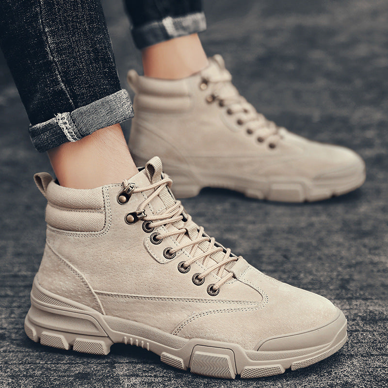 Men's Boots Work Boot Men Casual Hiking Boots Men's Winter Mid-Top Work Shoes