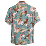 Camp Collar Shirt Striped Casual Short Sleeve Shirt