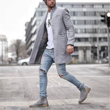 Mens Winter Coats Man Fall Outfits Men's Thickened Warm Coat Cross-Border Fall Winter Fashion Solid Color