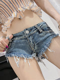 Women Jean Shorts Summer Waist Pants Hip Leggings Triangle Jeans Super Short Shorts