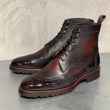 Yellowstone Cowboy Boots Retro Lace Up Chelsea Boots Short Boots Men'S Boots