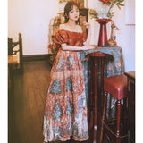 Betty Draper Valentine's Day Dress Vintage Court Print Dress Long Dress