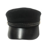 Captains Hat Black Retro Student Navy Hat Children Autumn and Winter Leisure