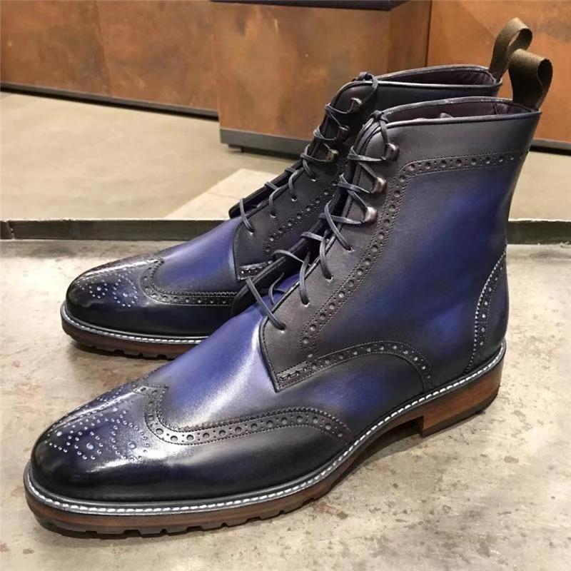 Yellowstone Cowboy Boots Retro Lace Up Chelsea Boots Short Boots Men'S Boots