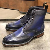 Yellowstone Cowboy Boots Retro Lace Up Chelsea Boots Short Boots Men'S Boots