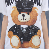 Moschino T Shirt Summer Short Sleeve Loose-Fitting Pure Cotton T-Shirt
