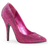 Hot Pink Heels 13cm Pointed Toe Shallow Mouth High Heels Women's Stiletto Heel Wedding Pumps