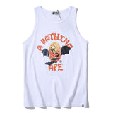 Bape Bearbrick T Shirt Cartoon Pattern Teen Casual Vest