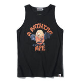 Bape Bearbrick T Shirt Cartoon Pattern Teen Casual Vest