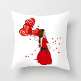 Valentine 'S Day Pillow Covers 4 Piece Random Styles Together Holiday Home Sofa Cushion Cushion Cover