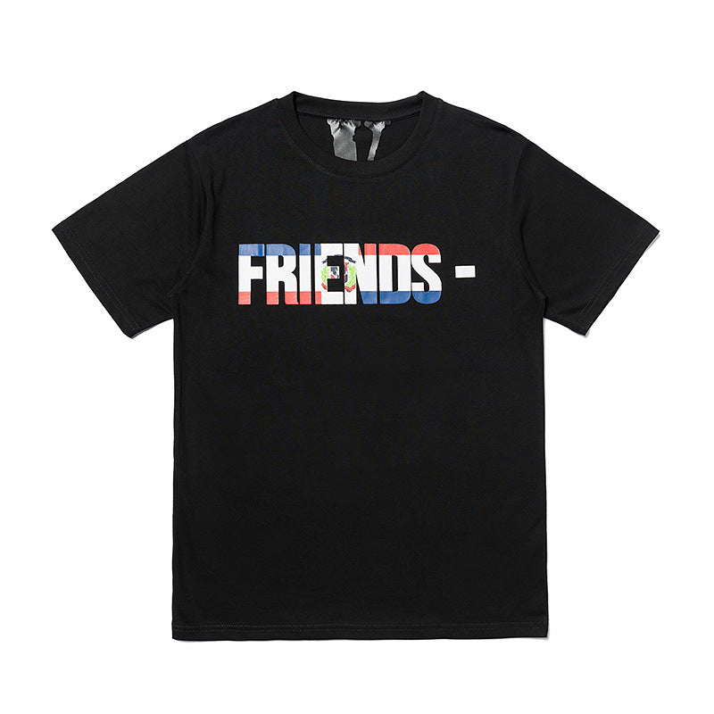 Vlone Mexico Friends Shirt Short Sleeve T-Shirt Men And Women Half Sleeve