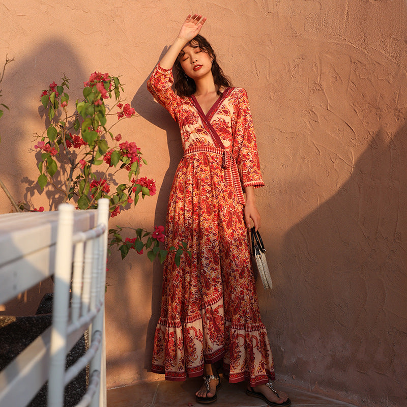 Gypsy Style Dresses Beach Dress Seaside Vacation Dress