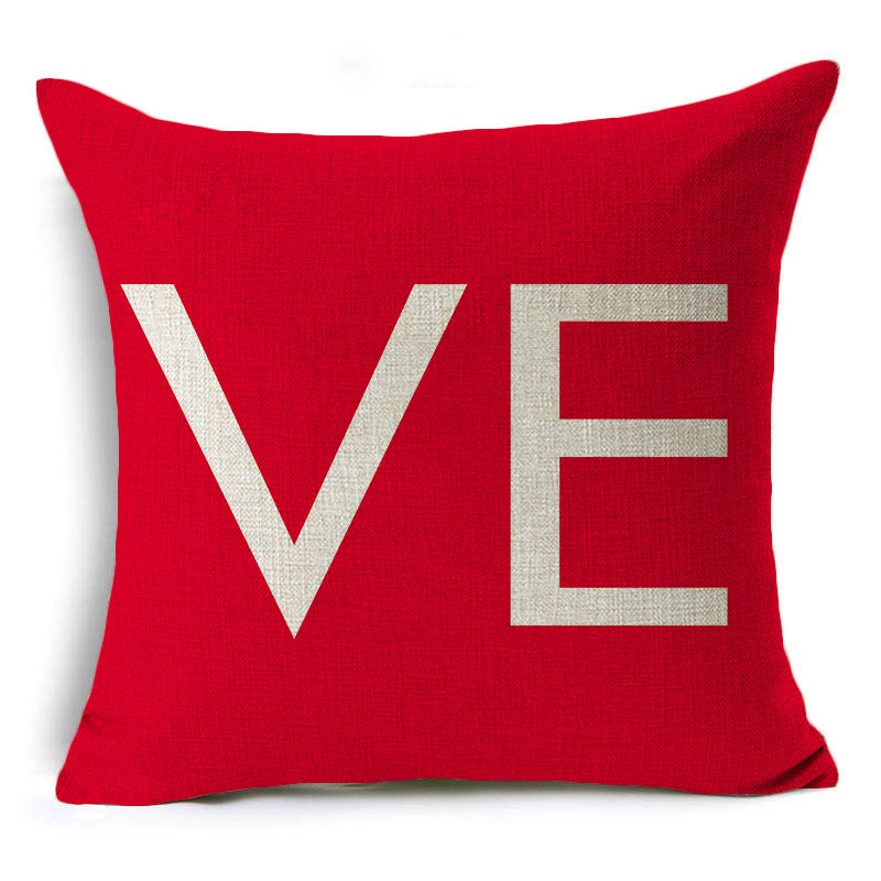 Valentine's Day Pillow Covers 4 Piece Random Styles Together, Wedding Red Gift Pillow Cushion Cover