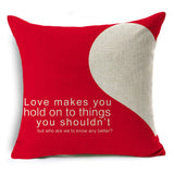 Valentine's Day Pillow Covers 4 Piece Random Styles Together, Wedding Red Gift Pillow Cushion Cover