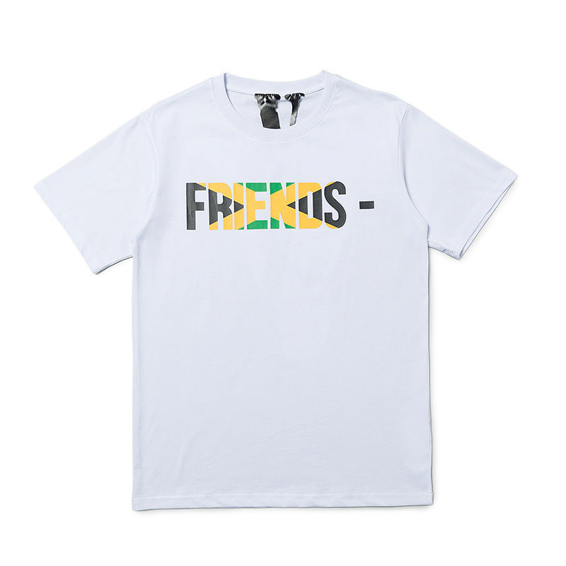 Vlone Mexico Friends Shirt Short Sleeve T-Shirt Men And Women Half Sleeve