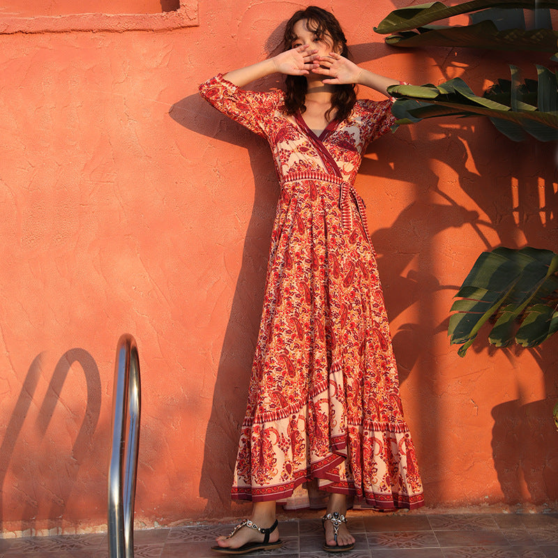 Gypsy Style Dresses Beach Dress Seaside Vacation Dress