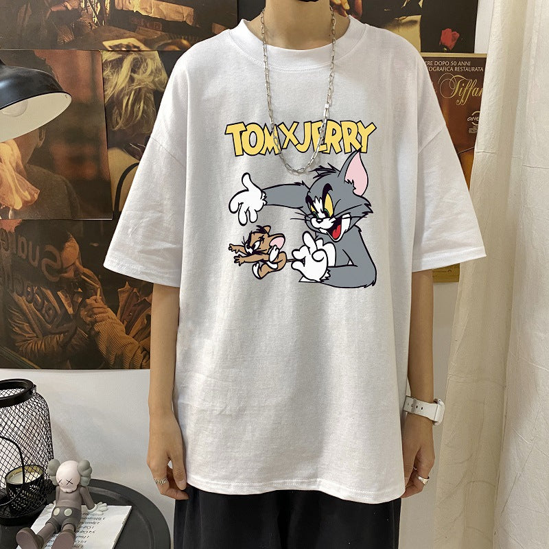 Tom And Jerry T Shirt Cat And Mouse Cartoon Print