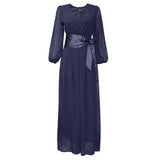 African Women's Wear Chiffon Silk Bow Evening Dress African Dashiki Ankara Styles Dress