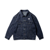 Men Denim Jackets Casual Retro Washed Drop-Shoulder Denim Jacket