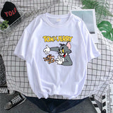 Tom And Jerry T Shirt Cat And Mouse Loose Print