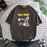 Tom And Jerry T Shirt Cat And Mouse Loose Print