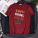 Men T-Shirts Loose Printed Half Sleeve