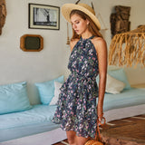 Kendall Jenner Wedding Guest Dress Printed Temperament Dress Bohemian