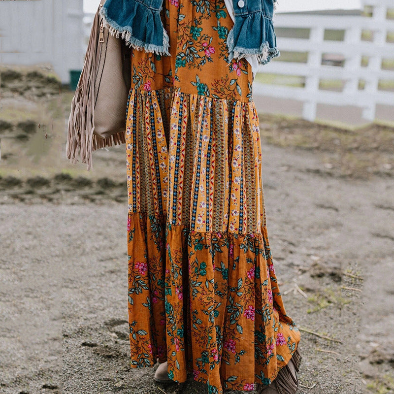 Coachella Music Festival Outfits Spring Fashion Printed Loose Casual
