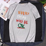 Men T-Shirts Loose Printed Half Sleeve