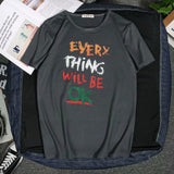 Men T-Shirts Loose Printed Half Sleeve