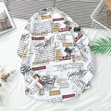 Men Shirts Printed Long Sleeve Shirt