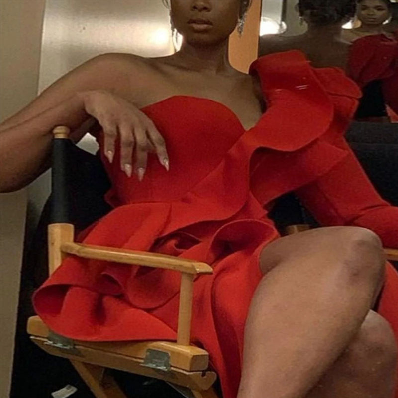 Maxi Burgundy Dress Formal Sexy Slim Dress Dress