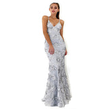 Burgundy Evening Dresses for Weddings Sexy V-neck Sequined Suspender Formal Dress Women's Dress
