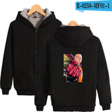 Anime Hoddies Fleece-Lined Thickened Cotton-Padded Jacket Zipper Sweater
