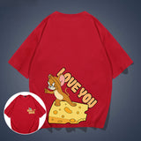 Tom And Jerry T Shirt Cat And Mouse Loose Print