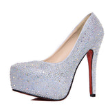 Red Bottom Heels Wedding Shoes Women High Heel Crystal Shoes