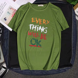 Men T-Shirts Loose Printed Half Sleeve