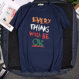 Men T-Shirts Loose Printed Half Sleeve