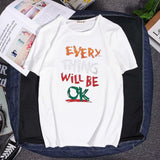 Men T-Shirts Loose Printed Half Sleeve