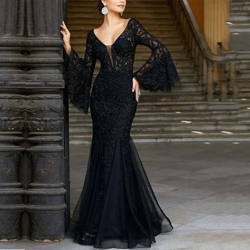 Long Homecoming Dresses Sexy Slim-Fit Fishtail Long Banquet Dress