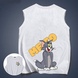 Tom And Jerry T Shirt Vest Large Size Loose Round Neck
